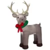 Home Accents Holiday 11 ft. Pre-Lit Giant Airblown Inflatable Fuzzy Reindeer