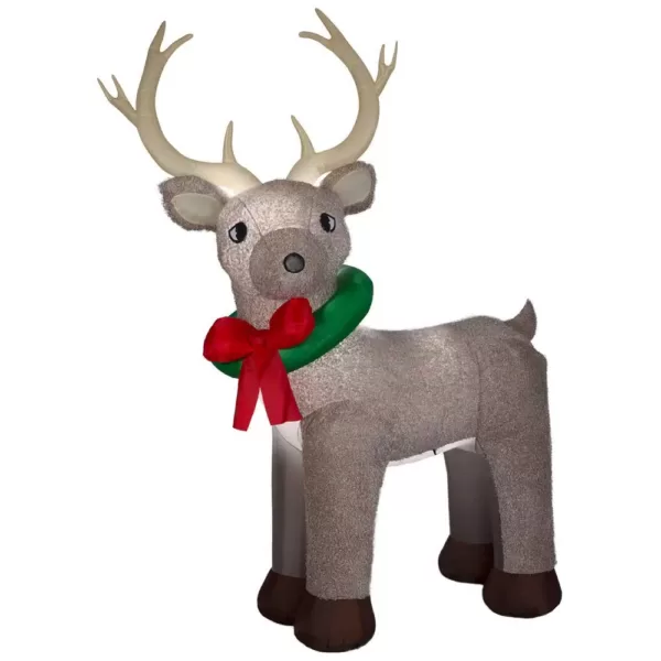 Home Accents Holiday 11 ft. Pre-Lit Giant Airblown Inflatable Fuzzy Reindeer