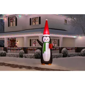 Home Accents Holiday 11 ft. Giant-Sized LED Inflatable Penguin