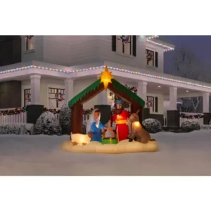 Home Accents Holiday 6.5 ft. LED Inflatable Nativity Scene