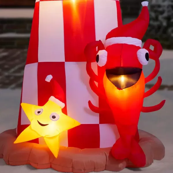 Home Accents Holiday 7.5 ft. Inflatable Lighthouse Scene