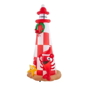 Home Accents Holiday 7.5 ft. Inflatable Lighthouse Scene