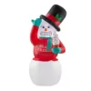 Home Accents Holiday 6 ft. Animated Inflatable Shivering Snowman with Ugly Sweater