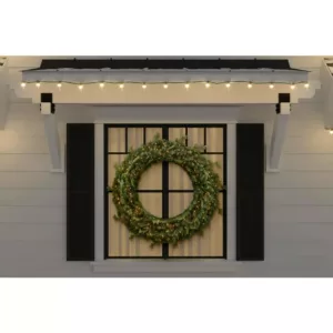 Home Accents Holiday 48 in. Jackson Prelit Led Artificial Wreath with 200-Low Voltage LED Micro Dot Lights