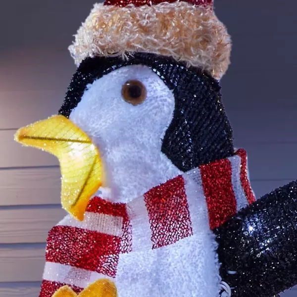 Home Accents Holiday 4 ft LED Penguin and Skating Snowman