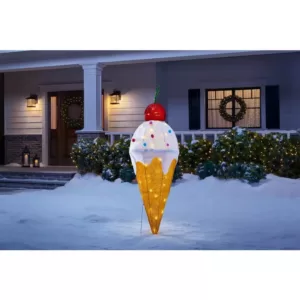 Home Accents Holiday 42 in Warm White 40-Light LED Ice Cream