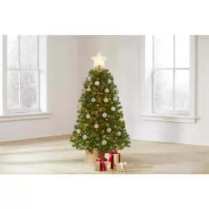 Home Accents Holiday 4.5 ft North Valley Spruce Artificial Christmas Tree with 200 White Mini Lights