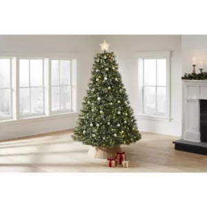 Home Accents Holiday 7.5 ft Sparkling Amelia Pine LED Pre-Lit Artificial Christmas Tree with Warm White Lights