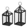 Home Decorators Collection Home Decorators Collection Black Powder Coated Metal Candle Hanging or Tabletop Lantern (Set of 2)