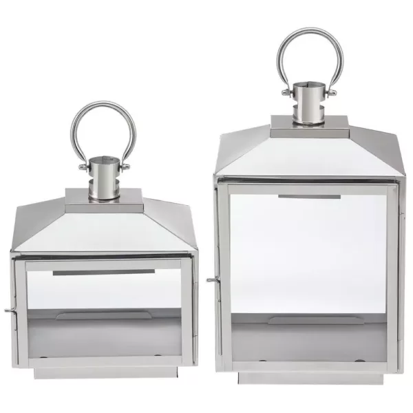 Home Decorators Collection Home Decorators Collection Silver Stainless Steel Candle Hanging or Tabletop Lantern (Set of 2)