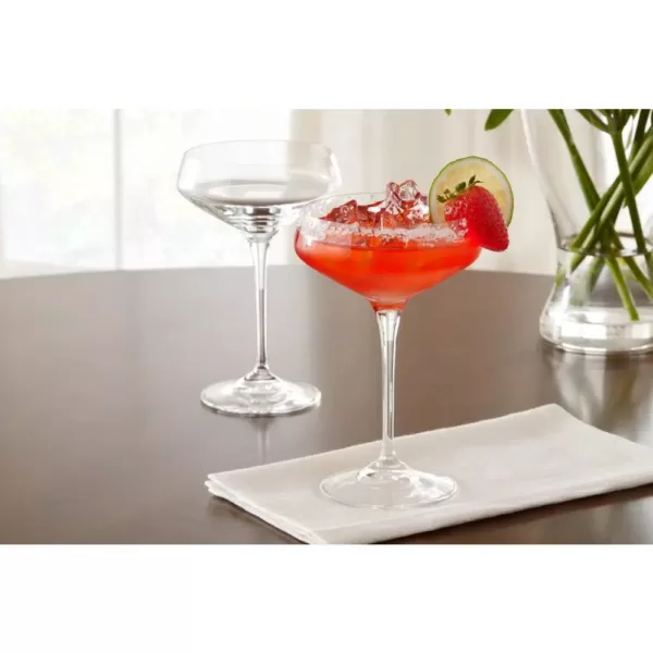 Home Decorators Collection Genoa 11.25 oz. Lead-Free Crystal Coupe Cocktail Glasses (Set of 4)