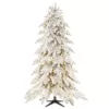 Home Decorators Collection 7.5 ft. Risch White Pine Heavy Flocked LED Pre-Lit Artificial Christmas Tree with 1000 SureBright Warm White Lights