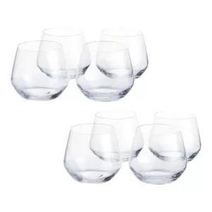 Home Decorators Collection Genoa 18.5 oz. Lead-Free Crystal Stemless Wine Glasses (Set of 8)