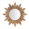 Home Decorators Collection Medium Sunburst Brown Antiqued Art Deco Accent Mirror (34 in. Diameter)