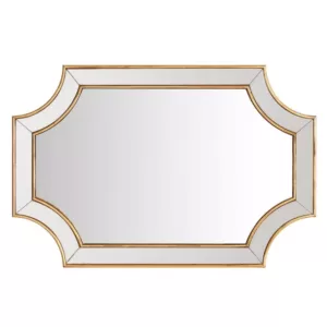 Home Decorators Collection Medium Ornate Gold Beveled Glass Classic Accent Mirror (24 in. H x 35 in. W)