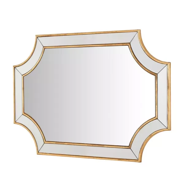 Home Decorators Collection Medium Ornate Gold Beveled Glass Classic Accent Mirror (24 in. H x 35 in. W)