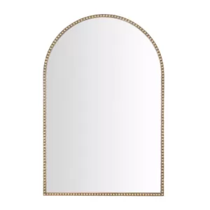 Home Decorators Collection Medium Arched Gold Antiqued Classic Accent Mirror (35 in. H x 24 in. W)