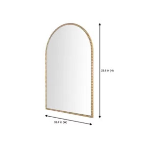 Home Decorators Collection Medium Arched Gold Antiqued Classic Accent Mirror (35 in. H x 24 in. W)