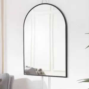 Home Decorators Collection Medium Arched Black Classic Accent Mirror (35 in. H x 24 in. W)