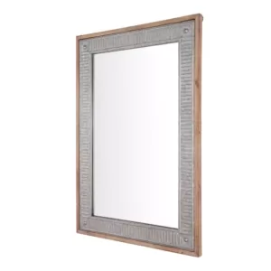 Home Decorators Collection Medium Rectangle Galvanized Antiqued Farmhouse Accent Mirror (39 in. H x 27 in. W)