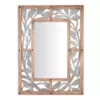 Home Decorators Collection Medium Rectangle Wood & Metal Antiqued Farmhouse Accent Mirror (39 in. H x 29 in. W)