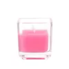 Zest Candle 2 in. Hot Pink Square Glass Votive Candles (12-Box)