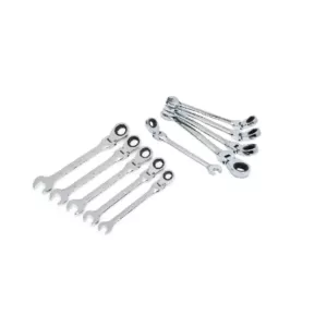 Husky SAE/MM Flex-Head Ratcheting Wrench Set (10-Piece)