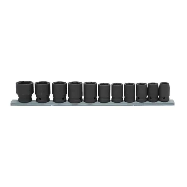 Husky 1/2 in. Drive Standard Metric Impact Socket Set (11-Piece)