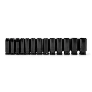 Husky 1/2 in. Drive SAE Deep Impact Socket Set (13-Piece)