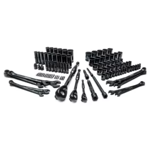 Husky 1/4 in., 3/8 in. and 1/2 in. SAE Drive 100-Position Universal and Metric Mechanics Tool Set (105-Piece)