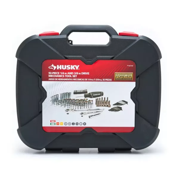 Husky Mechanics Tool Set (92-Piece) with 3/8 in. Drive Pass-Thru Starter Set (11-Piece)