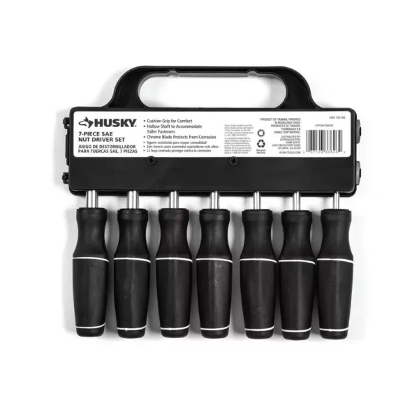 Husky SAE Cushion Grip Nut Driver Set (7-Piece)