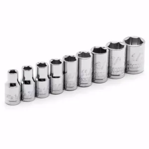 Husky 1/4 in. Drive Ratchet SAE/Metric Standard Socket Set (20-Piece)