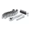 Husky 1/4 in. Drive Ratchet SAE/Metric Socket Set (30-Piece)