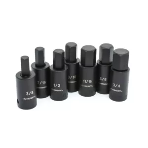 Husky 1/2 in. Drive Hex Bit SAE/MM Impact Set (14-Piece)