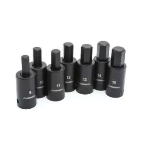 Husky 1/2 in. Drive Hex Bit SAE/MM Impact Set (14-Piece)