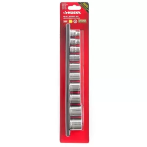 Husky 3/8 in. Drive Standard SAE Socket Set (10-Piece)