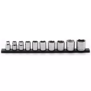 Husky 3/8 in. Drive Standard SAE Socket Set (10-Piece)