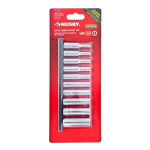 Husky 1/4 in. Drive Deep SAE Socket Set (10-Piece)