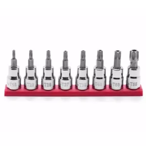 Husky 3/8 in. Drive Tamper Proof Torx Bit Socket Set (8-Piece)