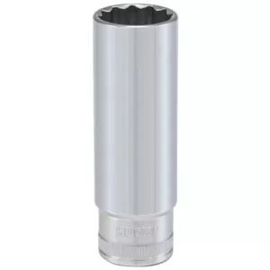 Husky 1/2 in. Drive 17 mm 12-Point Metric Deep Socket