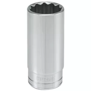 Husky 1/2 in. Drive 1 in. 12-Point SAE Deep Socket