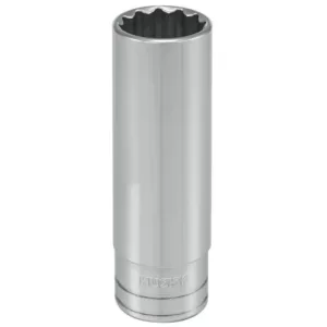 Husky 1/2 in. Drive 9/16 in. 12-Point SAE Deep Socket