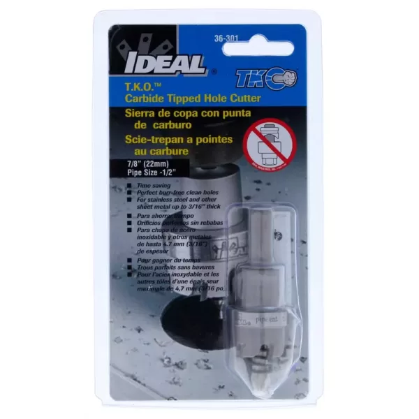 Ideal TKO 1-1/8 in. Carbide-Tipped Hole Cutter