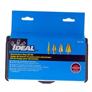 Ideal Electrician's 4 pc. Step Bit Kit, 1/8 in to 1 3/8 in.