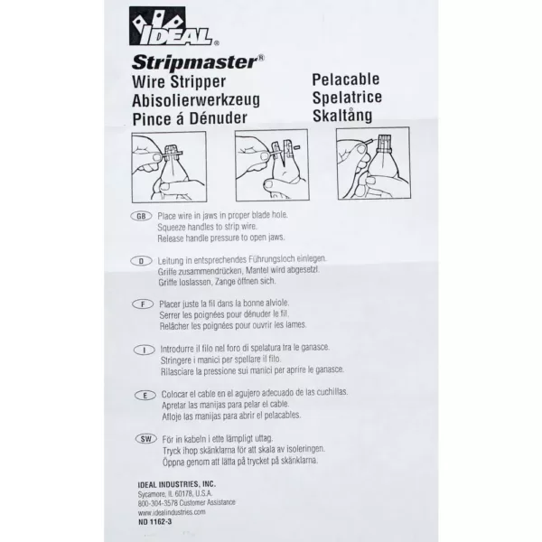 Ideal Stripmaster Wire Stripper, 14-22 AWG