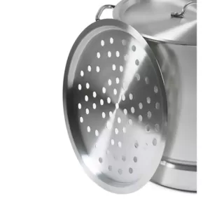 IMUSA Mexicana 32 qt. Aluminum Stovetop Steamer with Lid and Steam Tray