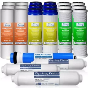 ISPRING LittleWell 3-Year Filter Pack for RCC7 RCC7P RCC7U RCW5 and Standard 5-Stage Reverse Osmosis Systems