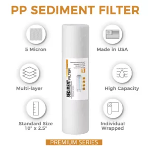 ISPRING F3US Reverse Osmosis RO System 6-Month Supply Replacement Filter Cartridges Pack of 3 Filters, Sediment, CTO and GAC Ea.