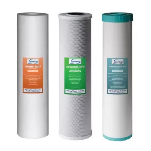 ISPRING 3-Stage 20 in. Whole House 3-Piece Replacement Filter Pack - Fits WGB32BM